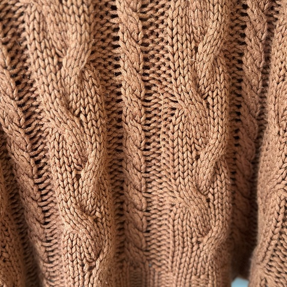 Love Tree Cowl Neck Sweater | Turtleneck Sweater| Cable Knit | Copper | M - Picture 5 of 5